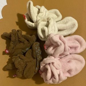 Zutano Baby Booties- 3 pairs